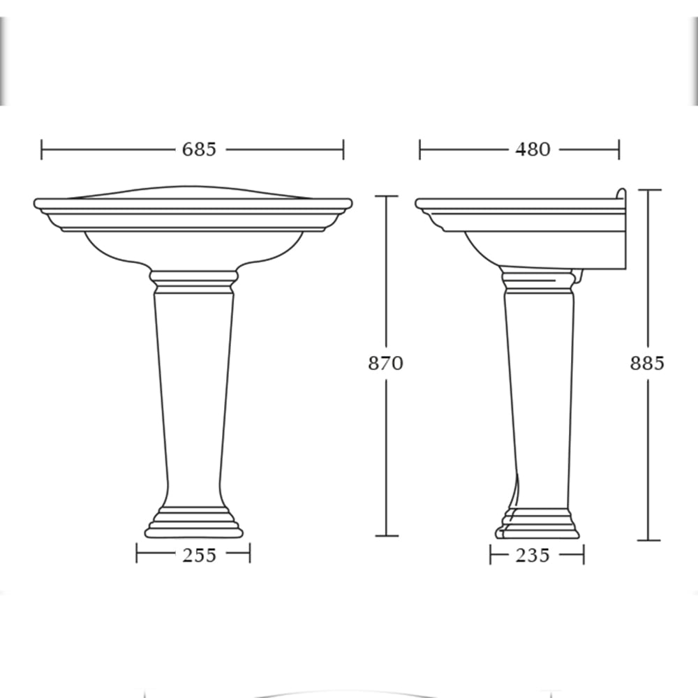 IMSR27 Пьедестал для большой и средней раковины Carlyon Carlyon Imperial  - Вид №2