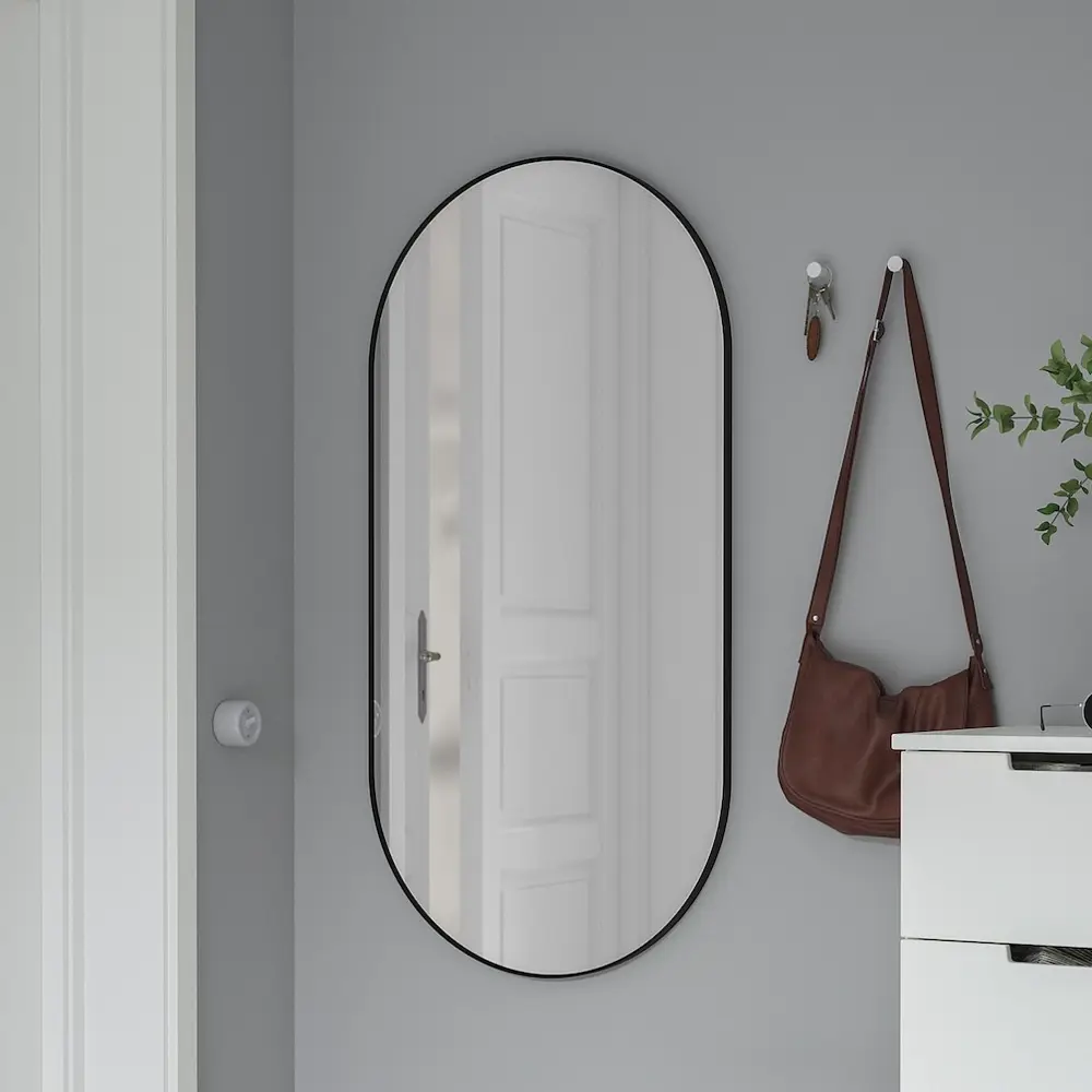 Зеркало декоративное KREAFORTA Oblong прямоугольное 60x120 см металл цвет черный STLM-2044590