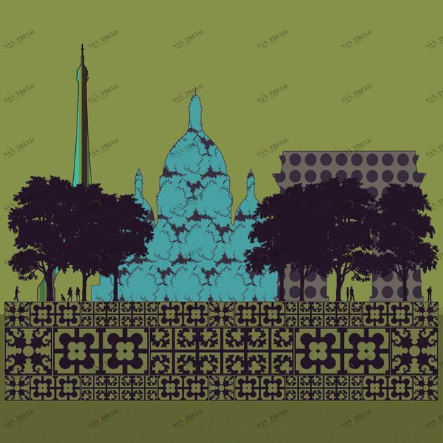 CONCEPTUWALL Клейкое оформление на флизелиновой бумаге Paris sun-id-1442378