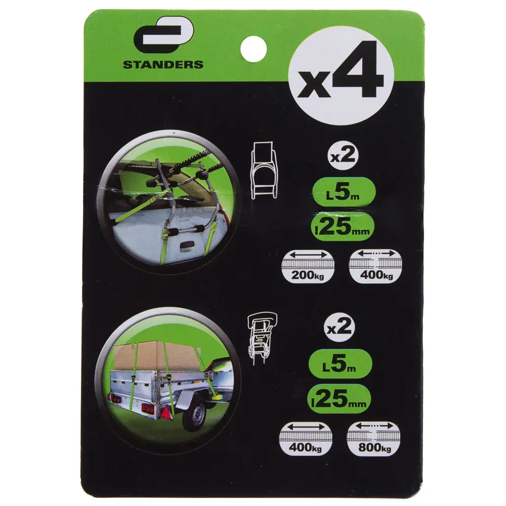 Набор ремней Standers, полиэстер, цвет зелёный, 4 шт STLM-2019967 - Вид №4