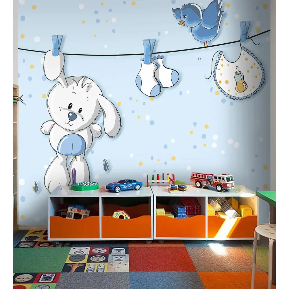 Фотообои «Зайка» 3D флизелиновые 300х270 см L12-961 FBRUSH 3D FLIZART STLM-2057174 - Вид №2