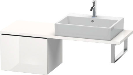LC582200909 Шкафчик для компактной консоли L-Cube #LC5822 520 x 477 мм Светло-голубой матовый декор Duravit - Вид №2