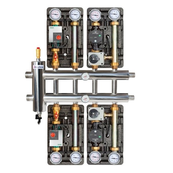 Купить Распределительный коллектор с гидрострелкой 85 кВт, 5 контуров Прокситерм GSK325 - Вид №4