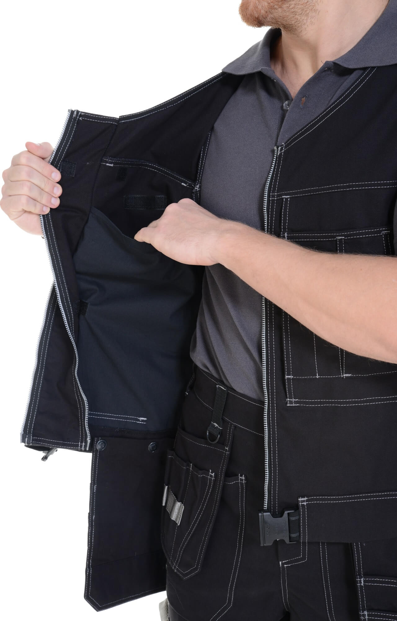 62599 Жилет  черный Union Space  Летняя спецодежда  размер 52-54  - Вид №11