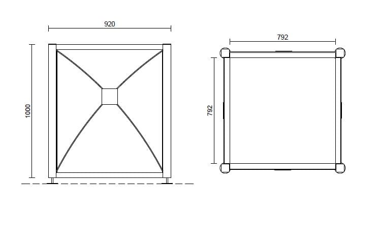 Квадратная стальная плантатор Studio Città STORICA ARCH-00054059 - Вид №3