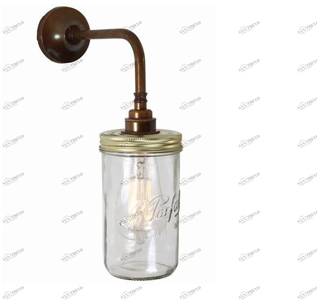 Mullan Lighting Настенный светильник с прямым светом ручной работы Jam jar Mlwl220 