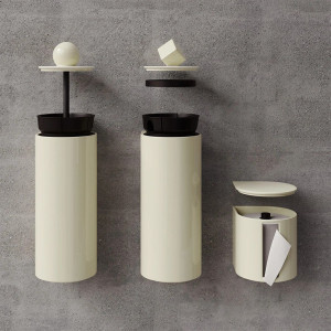 Держатель для туалетной бумаги, туалетная щетка и мусорное ведро