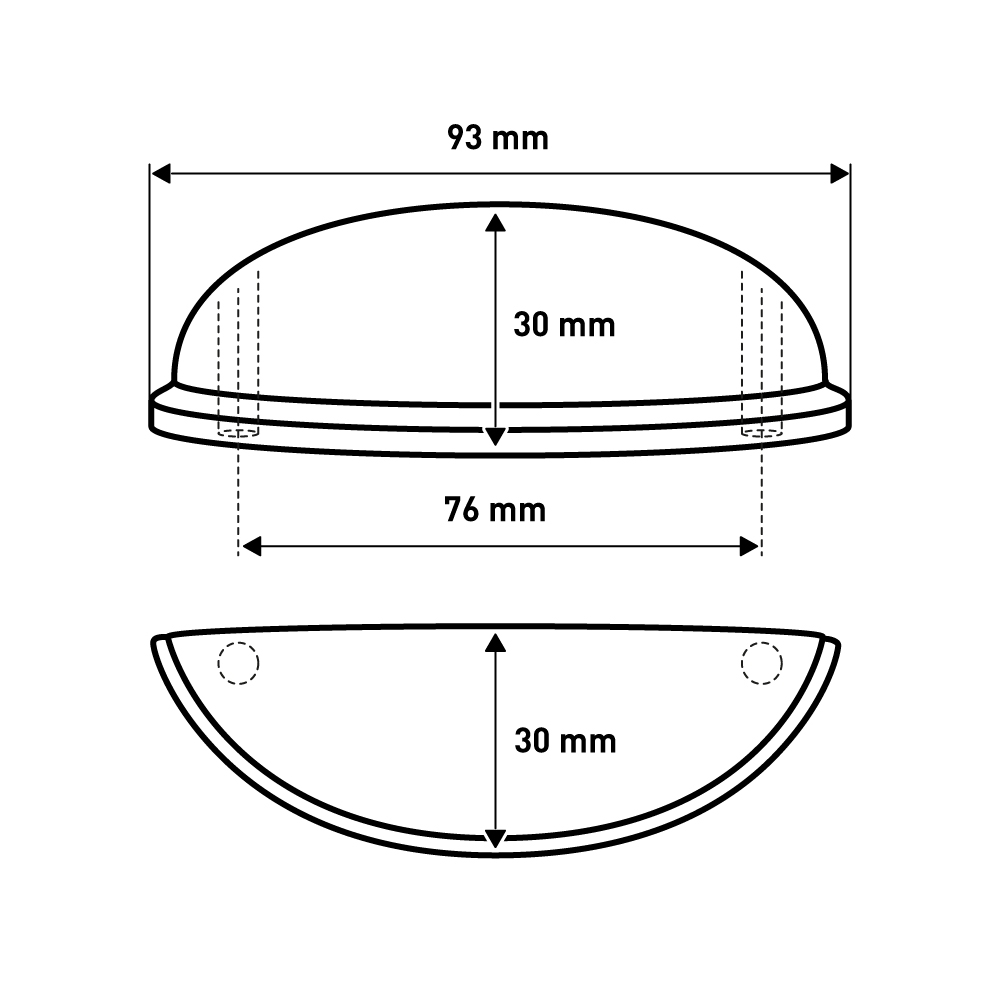 Мебельная ручка  Ракушка, 30x93x30 мм, черный LJPS0173 Public Steel Россия  - Вид №5