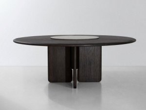 Круглый стол из ели с Lazy Susan