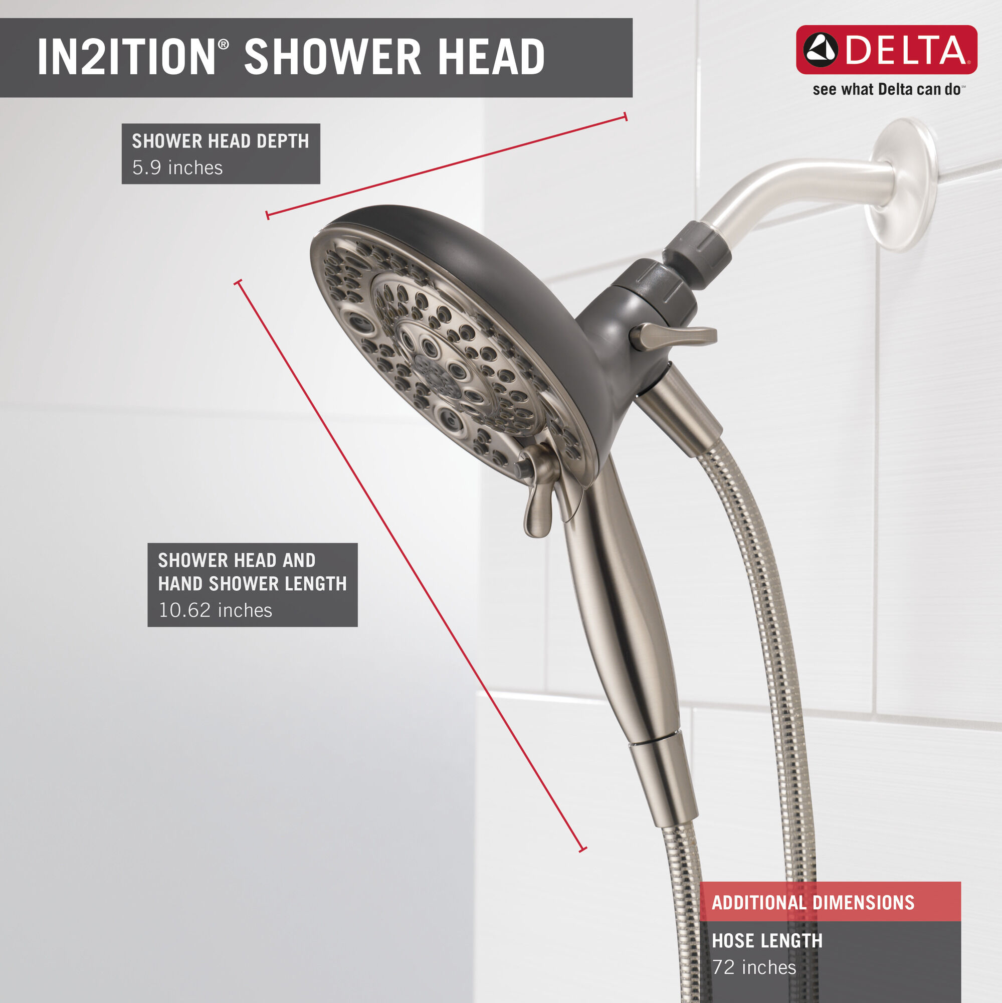 In2ition® Душ два в одном Delta Faucet 75588SN - Вид №2