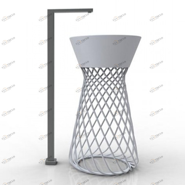 W1W3 Напольная раковина стоящая круглая Ceramica Hidra 