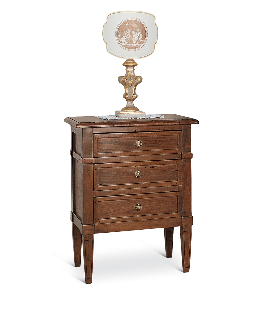 2829 Tifernoit Прикроватная тумбочка Людовика XVI с 3 ящиками Zona Notte  - Вид №1