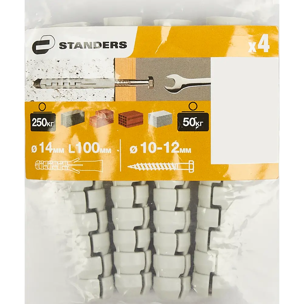 Распорный дюбель Standers PND L 14×100 мм для надежного монтажа (4 шт) 83387848 STLM-1010014 - Вид №5