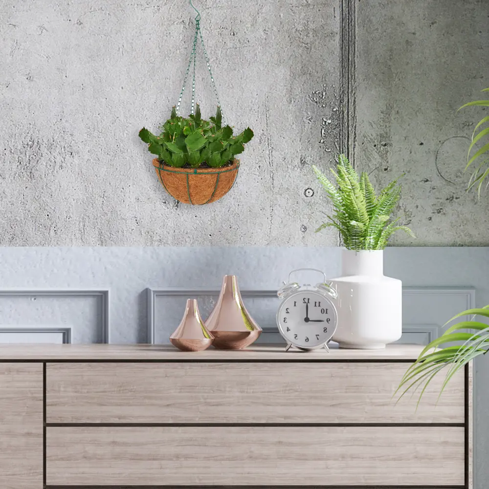 Кашпо подвесное с коковитой Газонcity ø25.5 h17 см v3 л коричневый Коковита STLM-2155333 - Вид №2