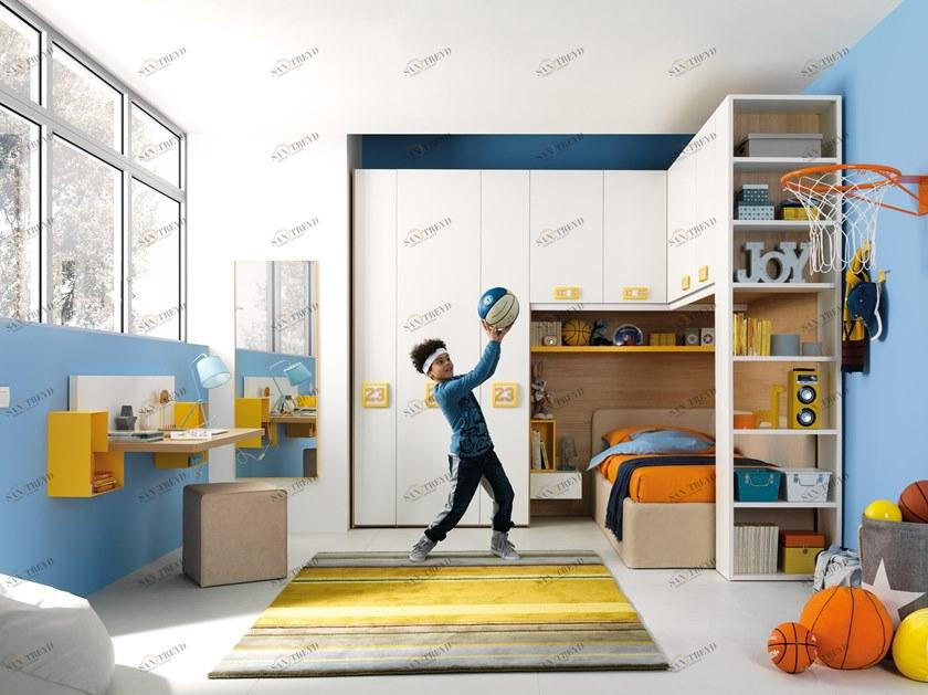 Moretti Compact Угловая спальня-мостик из дерева sun-id-1456735