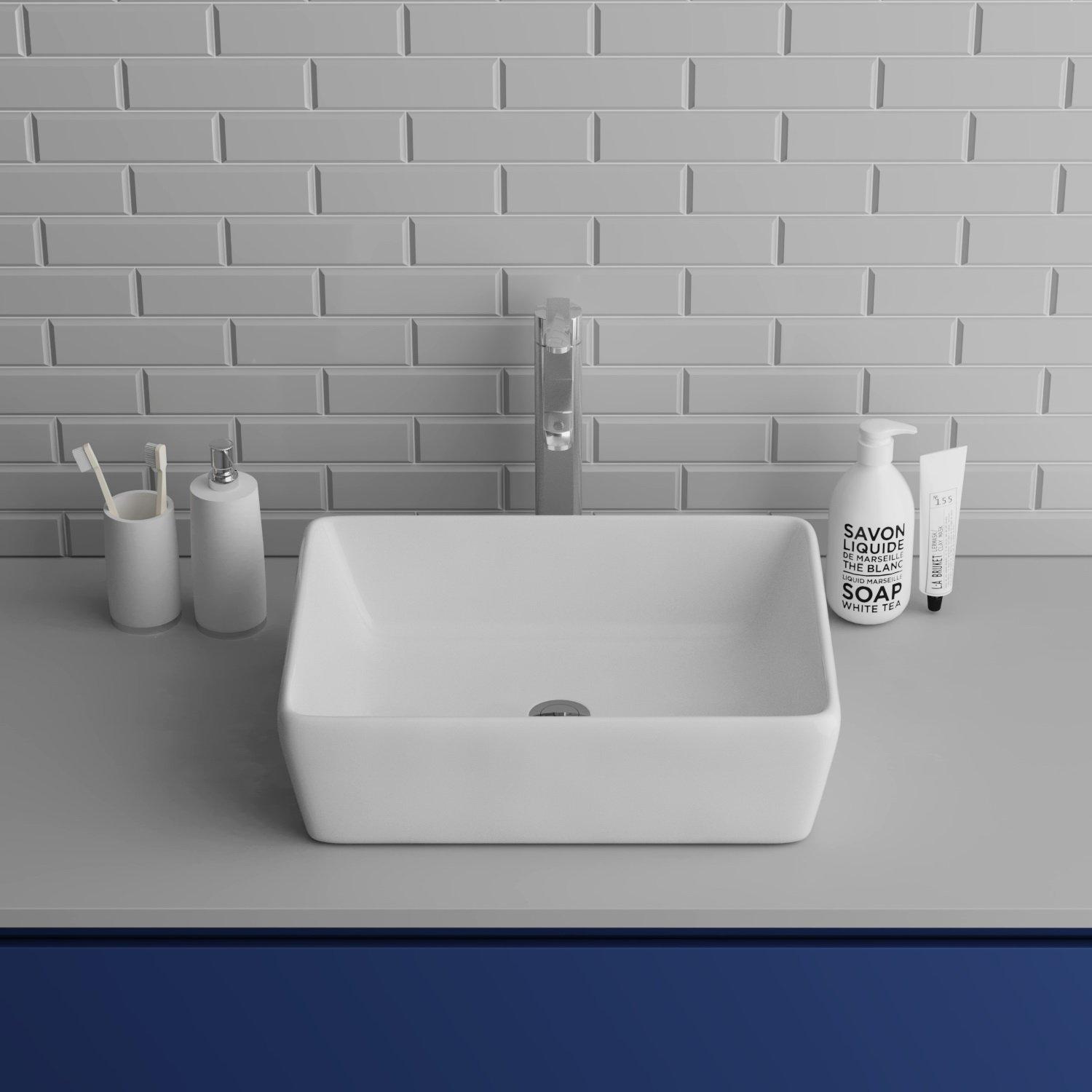 GR-3016 Накладная раковина на столешницу  прямоугольная Grossman 