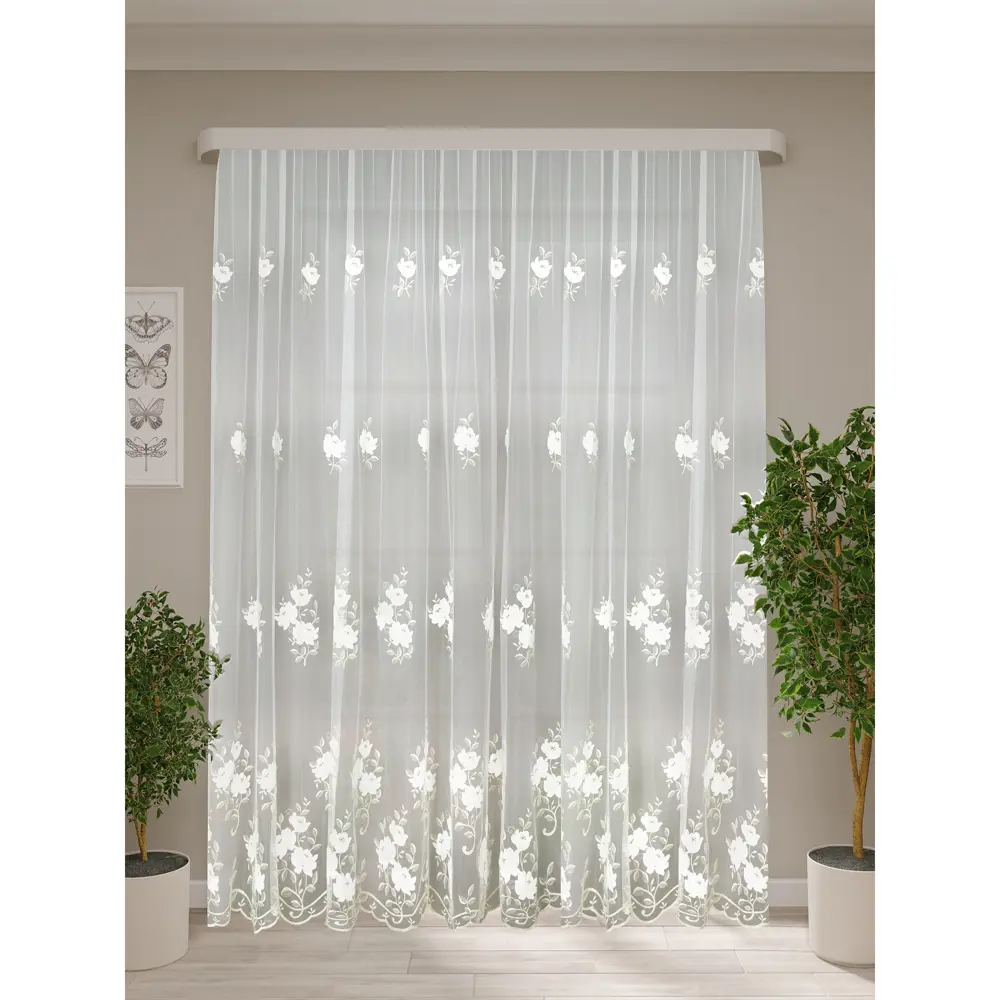 Тюль Santreyd с изысканной вышивкой - нежный пион для элегантных интерьеров 83972853 STLM-1049549 - Вид №3