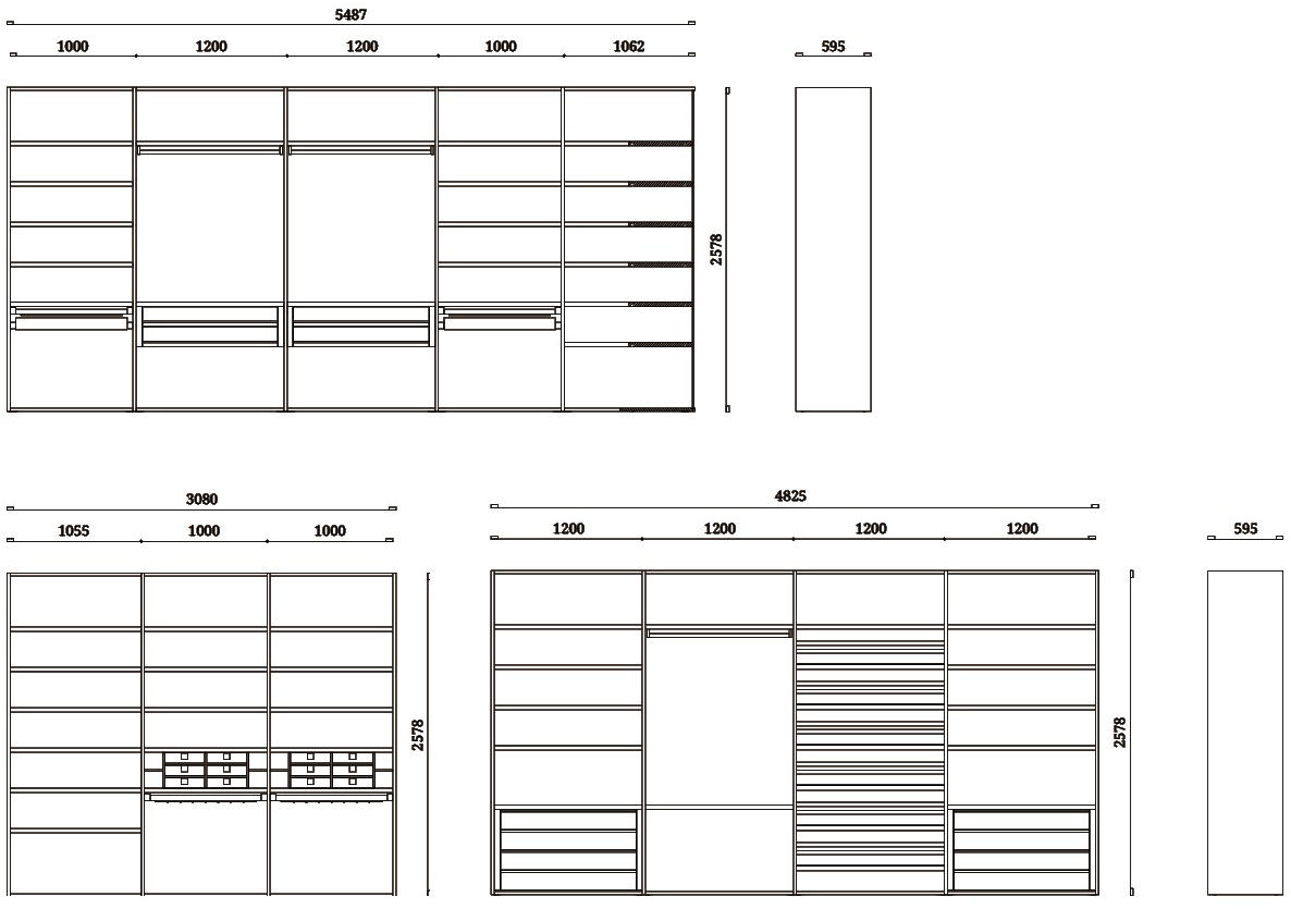 Febal Casa Модульная угловая гардеробная из меламина sun-id-1441757 - Вид №3