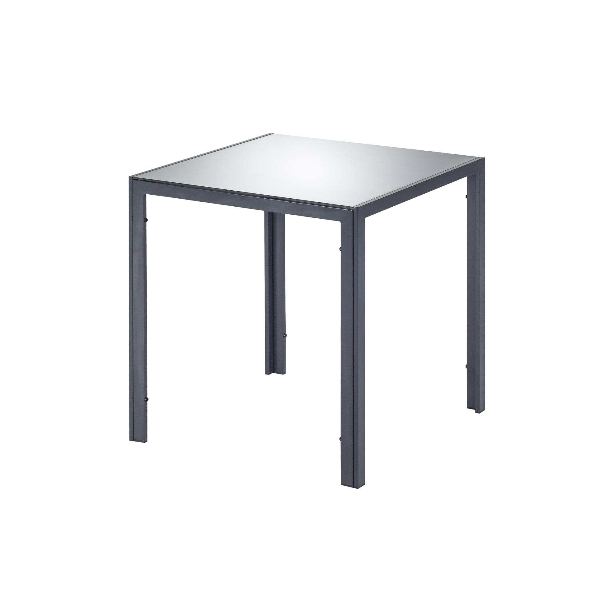 81956312 Стол садовый 70x70 см, сталь/стекло, цвет серебристый Santreyd  - Вид №1