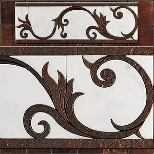 БОРДЮР ИЗ МРАМОРА RM-5 SKALINI FLORAL