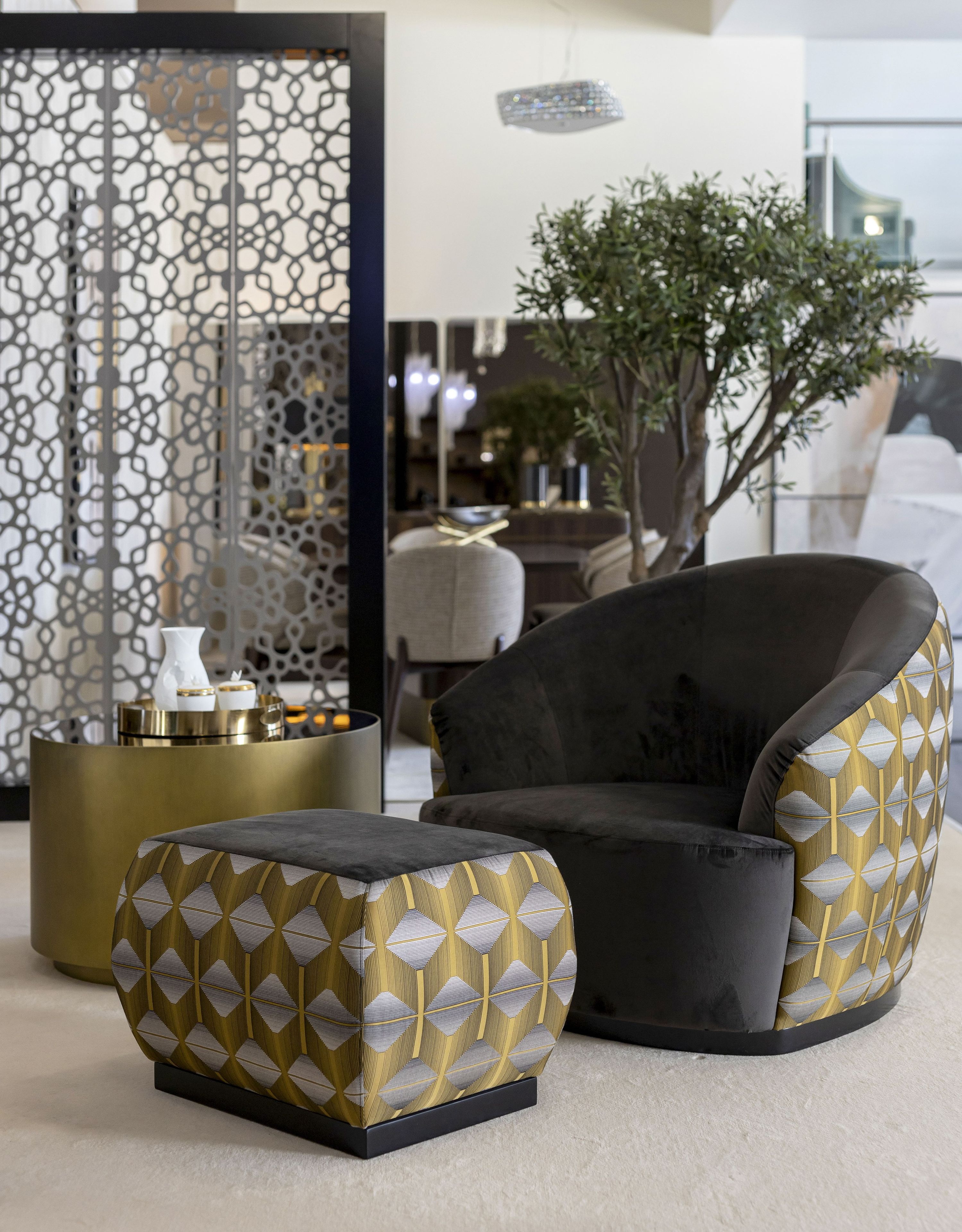 Прямоугольный пуф из ткани Stylish Club клуб ARCH-00059102 - Вид №5