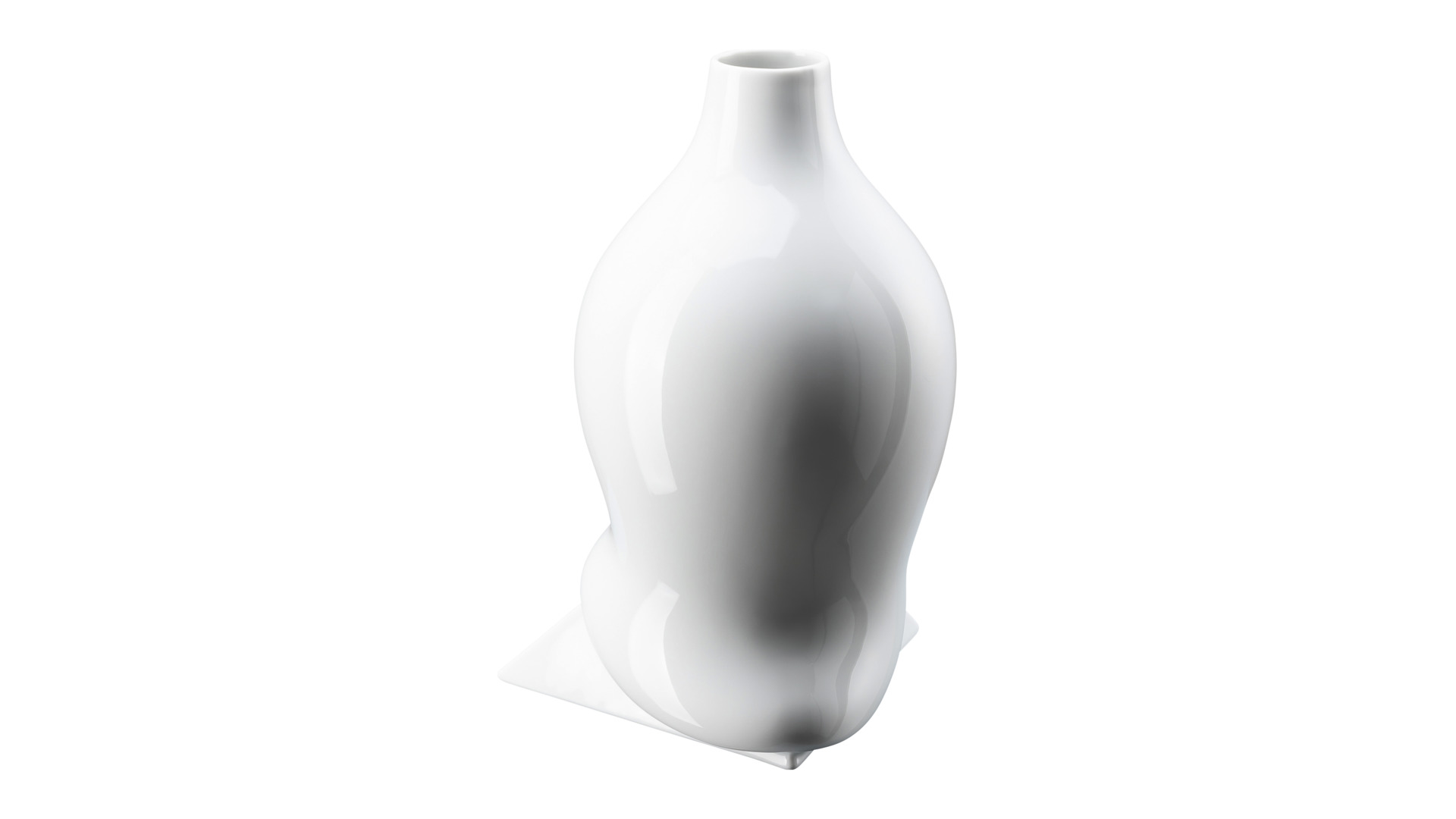 10640562 Rosenthal Ваза Rosenthal Сироп 28см, фарфор, белая, глянцевая (Седрик Раго) Фарфор  - Вид №2