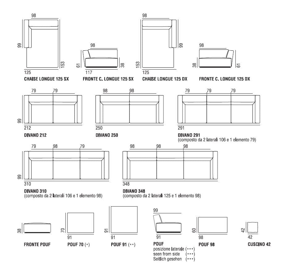 Съемный кожаный диван Verzelloni Elliot ARCH-00031439 - Вид №2