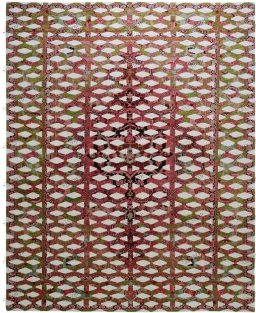 I + I Прямоугольный коврик из шерсти и хлопка с геометрическими мотивами  C 67d 