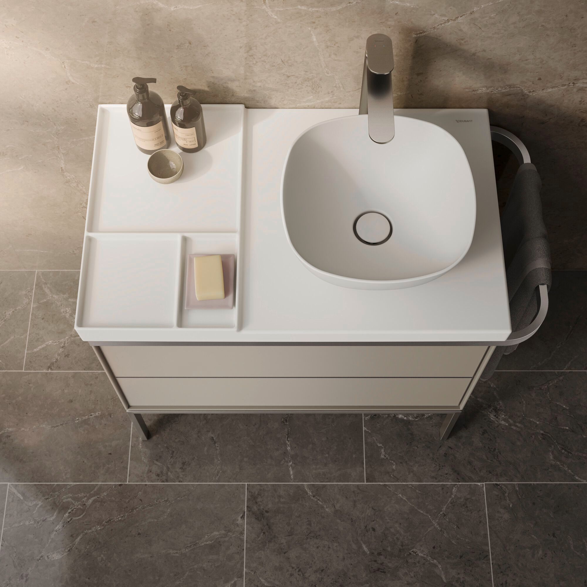 Деревянный напольный умывальник с ящиками Duravit Aurena ARCH-00118519 - Вид №1