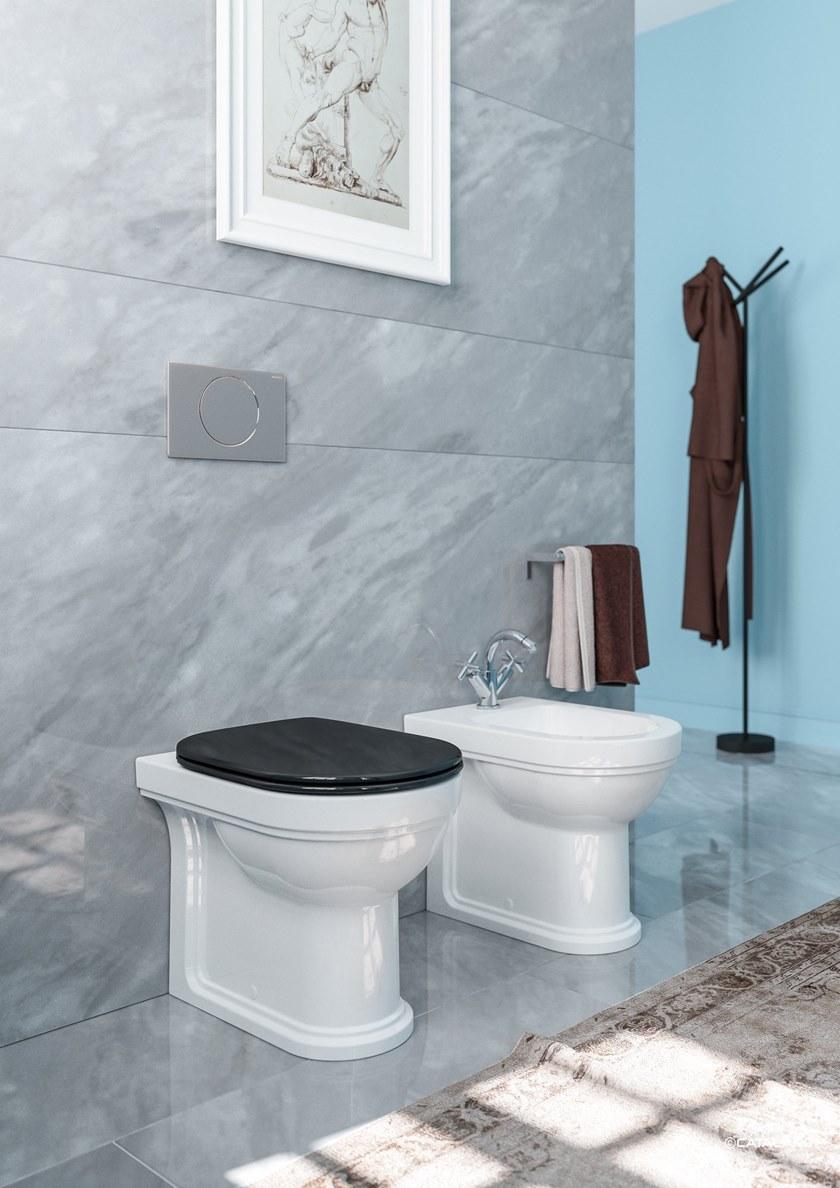 1vpcr00 Приставной унитаз напольный Белый CERAMICA CATALANO Canova royal Италия - Вид №1