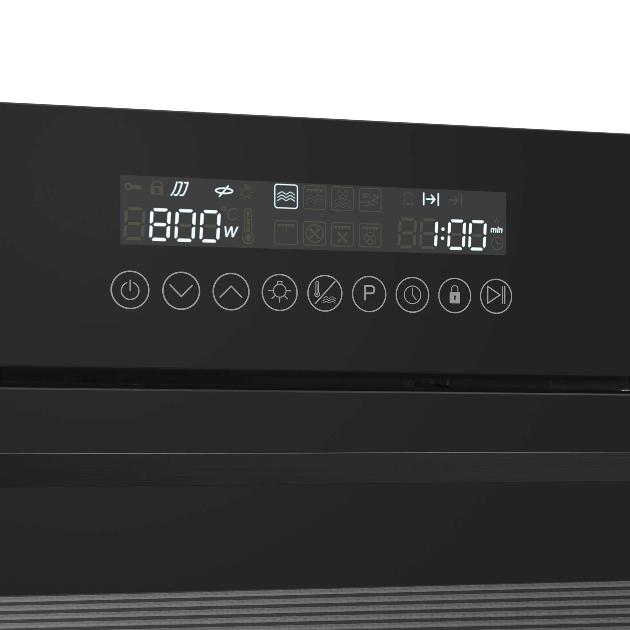 9168821 Электрический духовой шкаф Meferi MEO608BK MICROWAVE черный STDN-0152073 - Вид №8