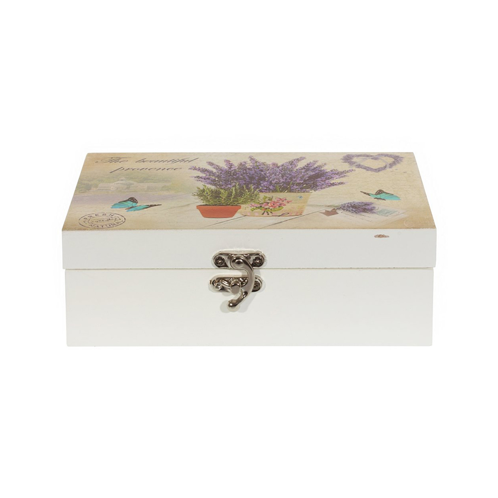 242806 Шкатулка для украшений "Лаванда" 19.5 х 13.5 х 6.5 см Фиолетовый Santreyd 