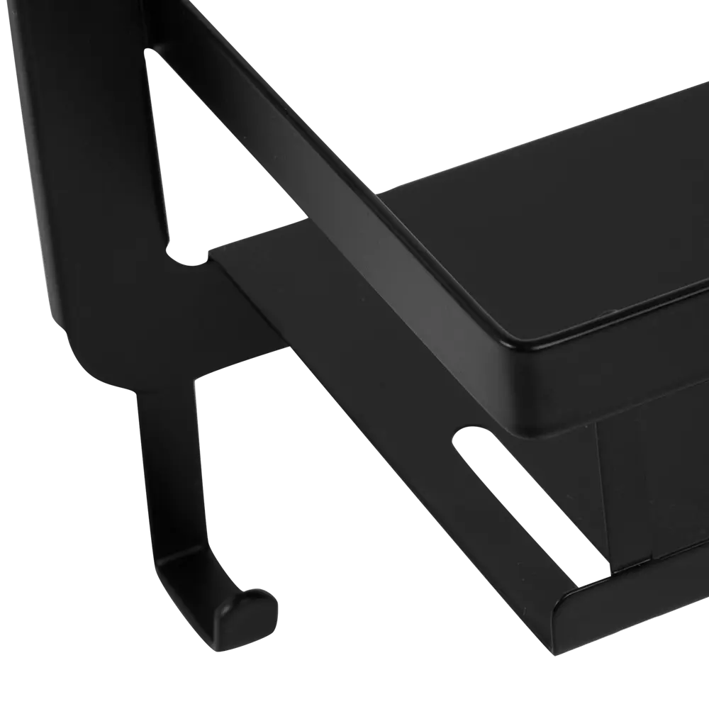 Полка для рейлинга подвесная Swensa Lund с 3 крючками цвет чёрный STLM-2100094 - Вид №2