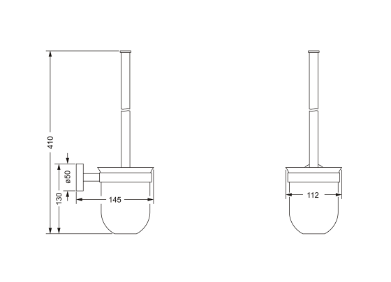 Туалетный ёршик с настенным держателем JOERGER Charleston Royal 619.00.000.000 - Вид №1