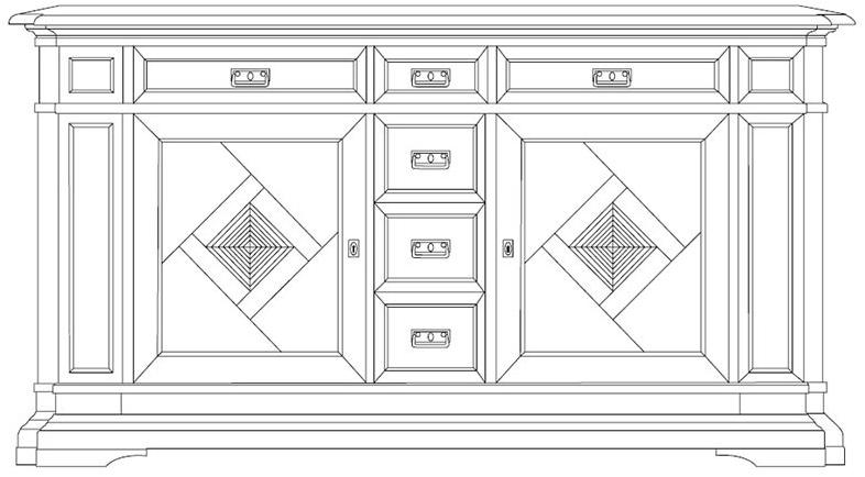 Arvestyle Буфет из массива дерева с ящиками San marco sun-id-1465755 - Вид №7