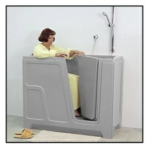 Ванна с дверцей Akcjum ODA 150-68-RH-SE сидячая правосторонняя серая