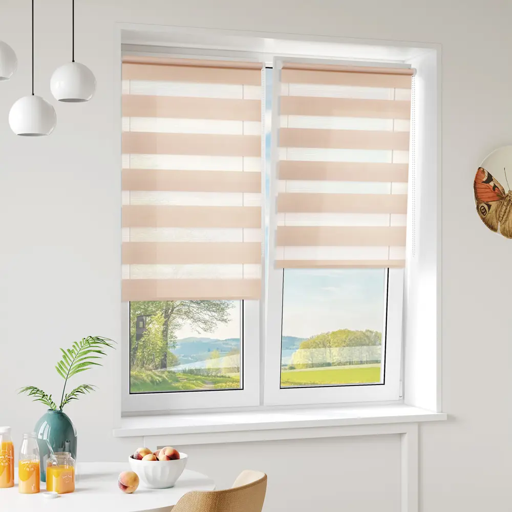 Штора рулонная день-ночь Мелоди 100x175 см пудра MIAMOZA STLM-2208317 - Вид №2