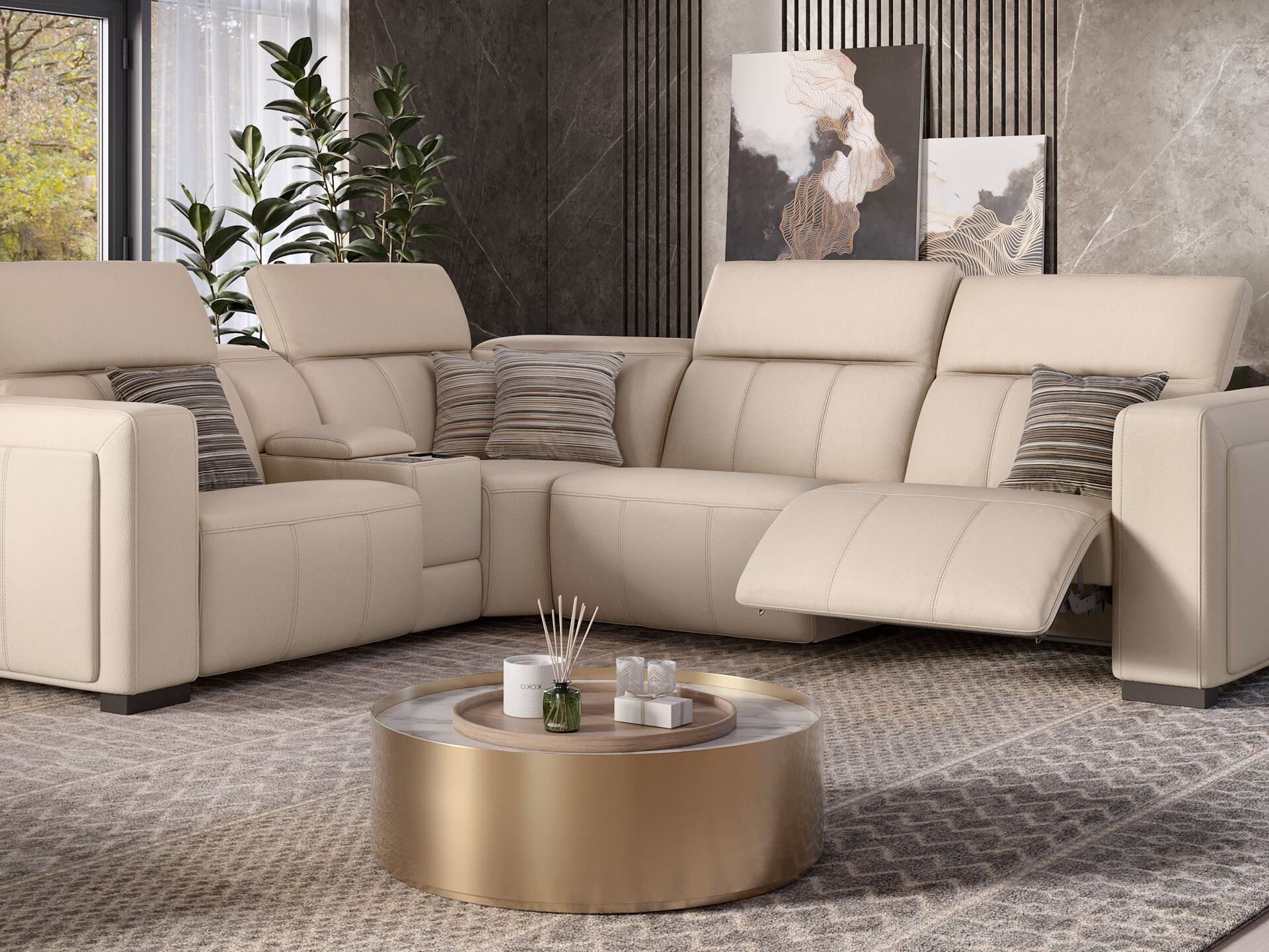 Кожаный угловой диван Sofanella Анкона ARCH-00017066 - Вид №2