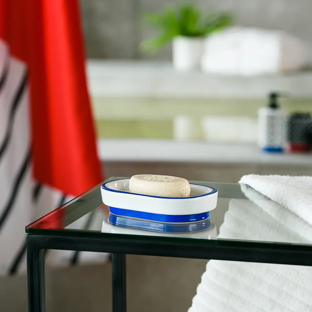 Мыльница Moroshka Memphis керамика цвет белый/жёлтый/чёрный STLM-2206704