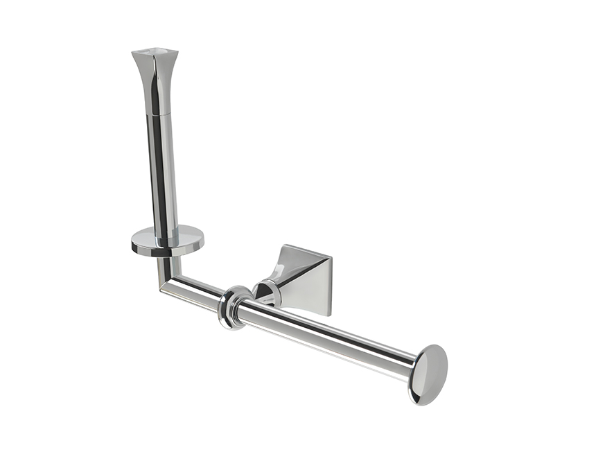 PR11.11s(08) Stil Haus Prisma, бумагодержатель двойной, цвет хром