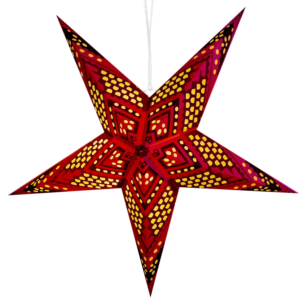 89378394 Елочная игрушка Звезда Инди 2.5x38 см розовый STLM-1517867 Santreyd  - Вид №1