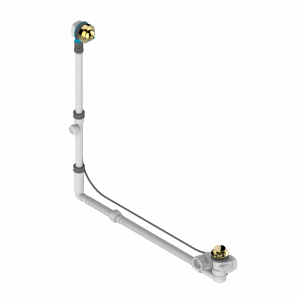 U7A-302GM Перелив GEBERIT для ванны - европейская модель - большой размер регулируемая высота : от 165мм MAXI 580мм регулируемая выступающая часть : от 110мм MAXI 700мм- выпуск Ø 40 мм с стильной ручкой Thg-paris Trocadéro с малахитом Золото