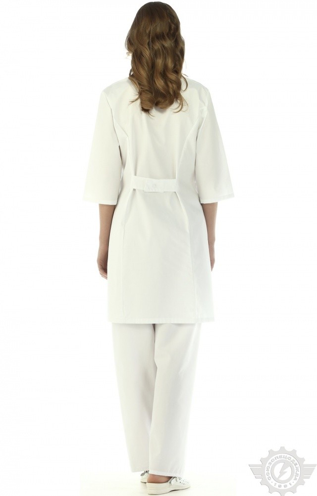 63680 Халат "Сервис-Люкс" белый  Медицинская одежда  размер 40/158-164 Спецодежда  - Вид №7