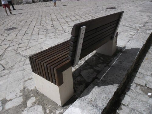 Деревянная скамья со спинкой Viscio Urban Design DANIA ARCH-00085699 - Вид №4