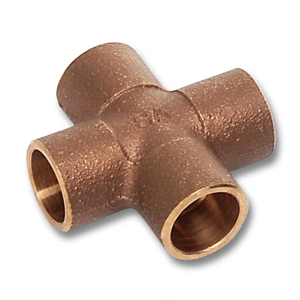 1418028 SANHA 4180 крестовина ВП, бронза  28 мм  - Вид №1