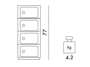 Подвижный контейнер из переработанного инженерного пластика Kartell секционные ARCH-00132511 - Вид №9