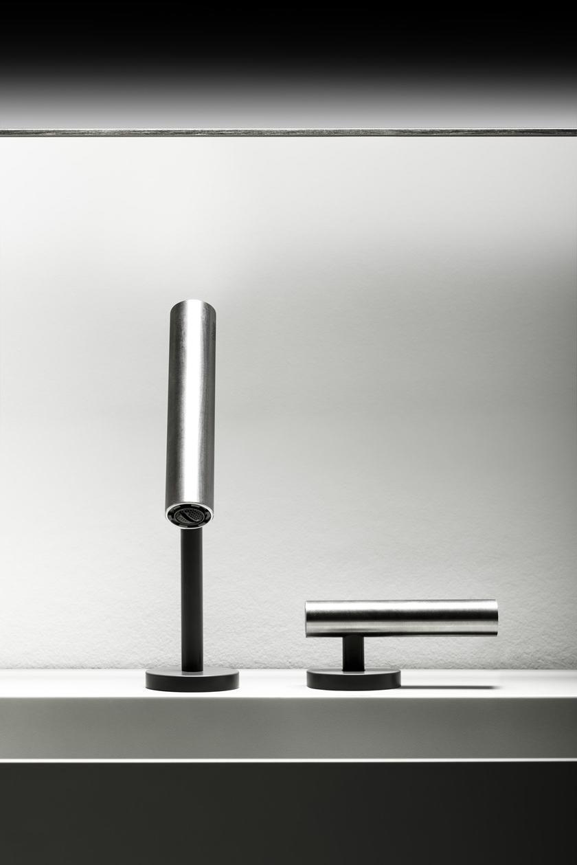 FALPER Смеситель для раковины на 2 отверстия из нержавеющей стали Cilindro sun-id-1453680 - Вид №1