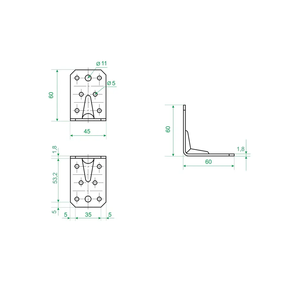 Усиленный крепежный уголок Santreyd KUU для деревянных конструкций и мебели 83613045 STLM-0042756 - Вид №5