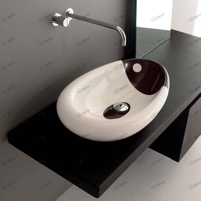 45721 Накладная раковина на столешницу  овальная Rapsel 