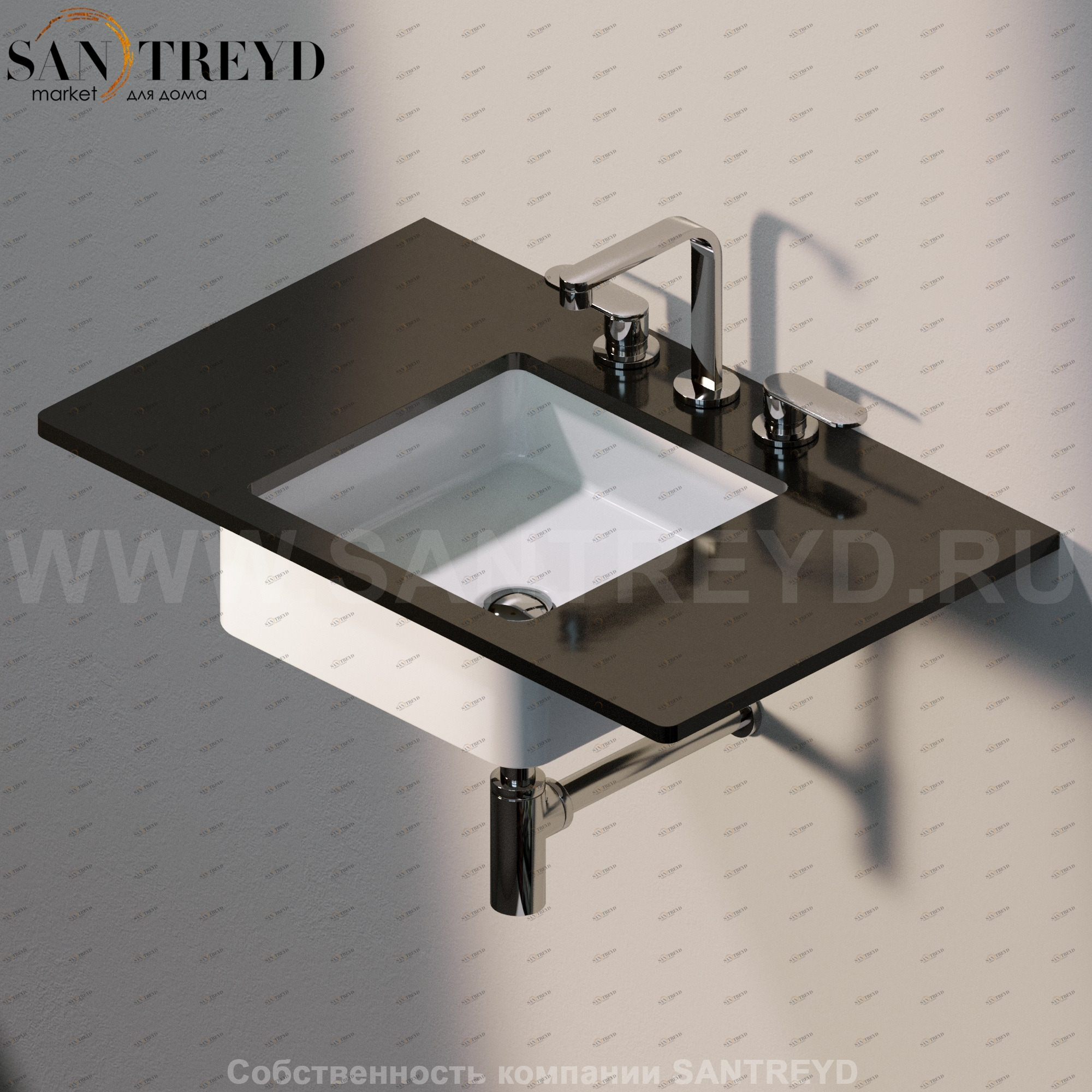 MW40SP9016 Накладная раковина под столешницу  квадратная Ceramica Flaminia Miniwash